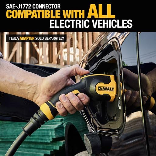 DEWALT Electric Vehicle Level 2 EV Charger up to 40 Amps 240V, App Control Bluetooth & Wi-Fi, CSA Certified Indoor/Outdoor NEMA