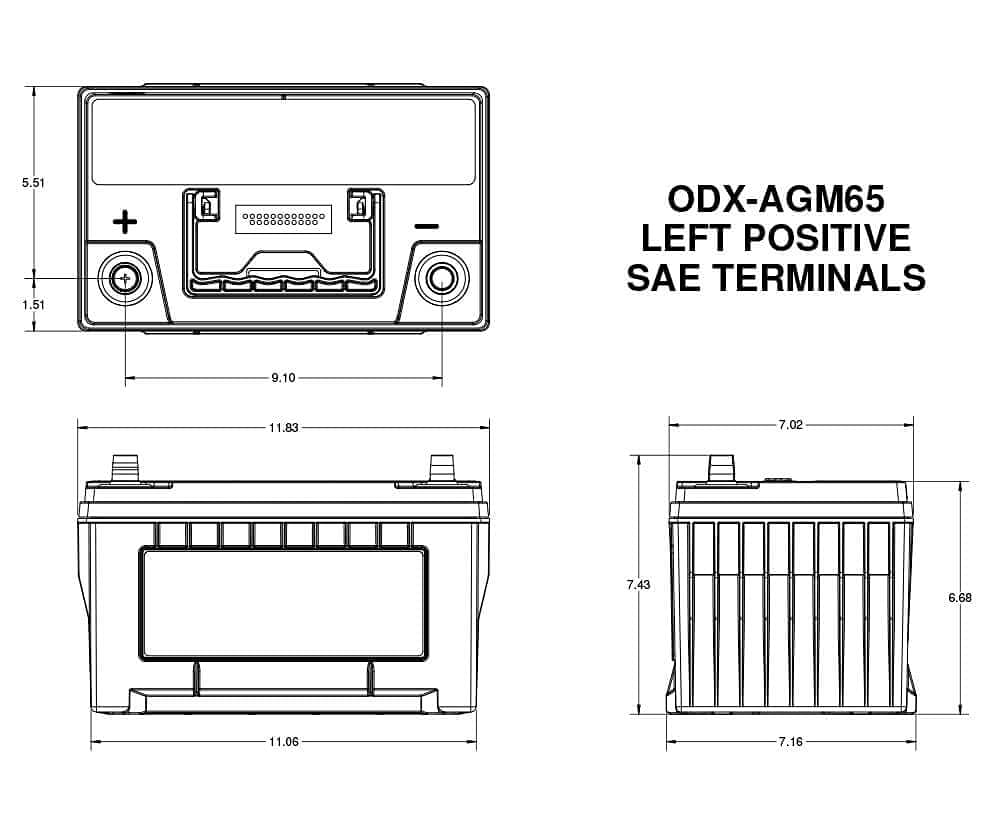 Odyssey Battery ODX-AGM65 Extreme Series AGM Battery