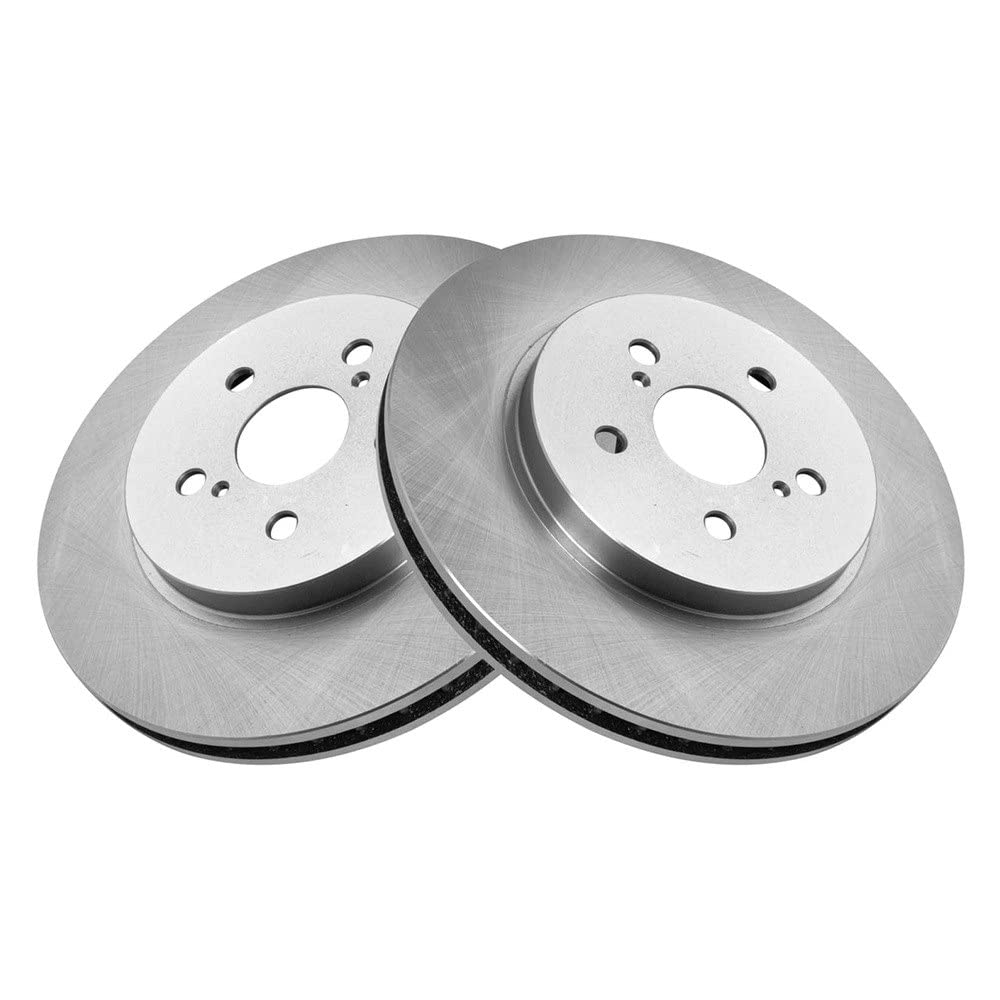 Trq Front Brake Rotors Set Vented Compatible With 2004-2006 Lexus Rx330 2007-2009 Rx350 2006-2008 Rx400H 2006-2007 Toyota Highla