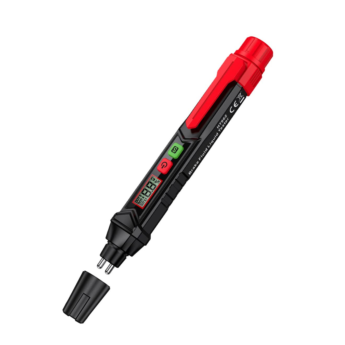 Brake Fluid Tester Pen, Automotive Brake Fluid Moisture Tester, Vehicle Brake Diagnostic Testing Tool, Hydraulic Fluid Liquid Tester Pen Oil Moisture Tester Analyzer Meter For Dot3 Dot4 Dot5.1