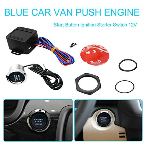 Push Start Button, Machswon Car 12V Led Engine Start Push Button Switch Ignition Input Kit