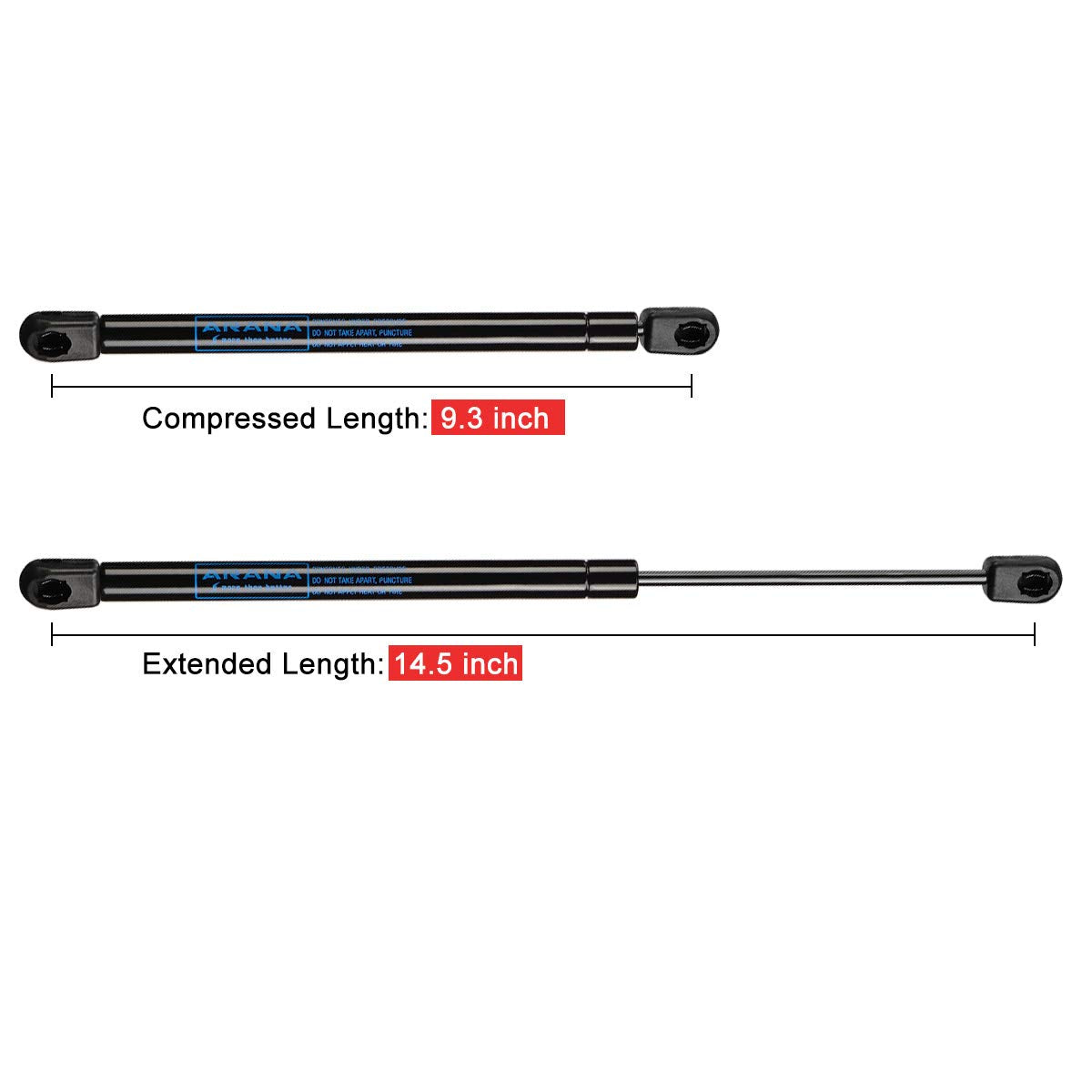 Arana Gas Struts Lift Support 15 Inch 35 Lbs, 4419 Gas Shocks Lift Lid, 15 '' Gas Springs For Boat Hatch Toolbox Snugtop Camper