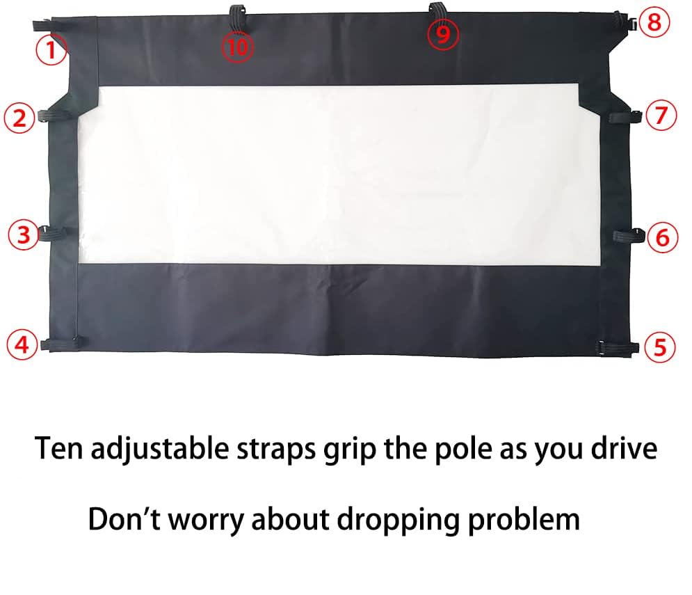 Rhino Utv Soft Rear Windshield, Chikia Back Window Replacement For Yamaha Rhino 450 660 700