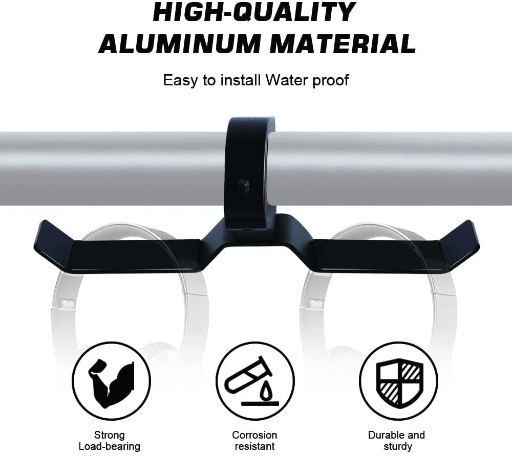 AL4X4 UTV Helmet Hanger Aluminum Headset Hanger Fits 1.75''-2'' Roll Cage, UTV Hanger for Headset Helmet Goggle Gloves, Compatib