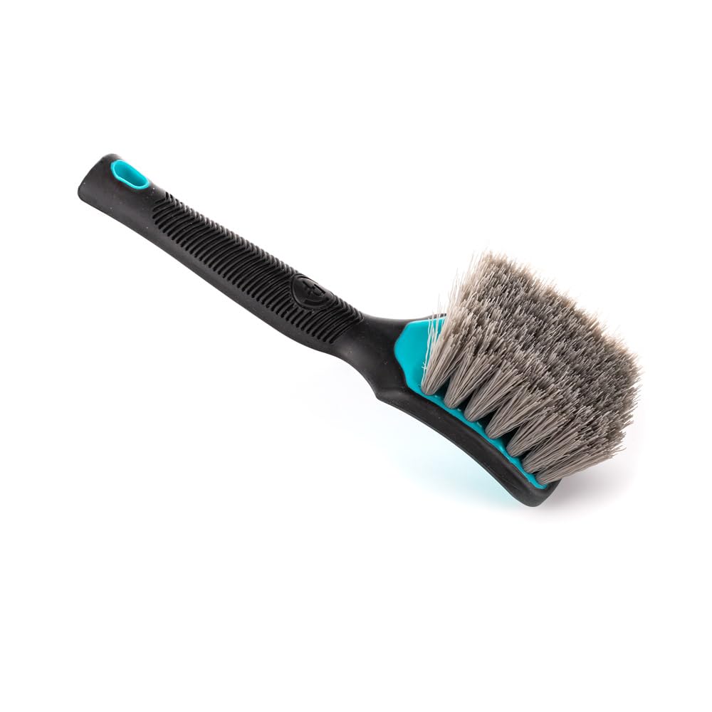 Detail Factory - Progrip Xl Tire Brush - Ergonomic Progrip Handle - Stiff Synthetic Bristles To Cut Through Grime - Octane Ripti