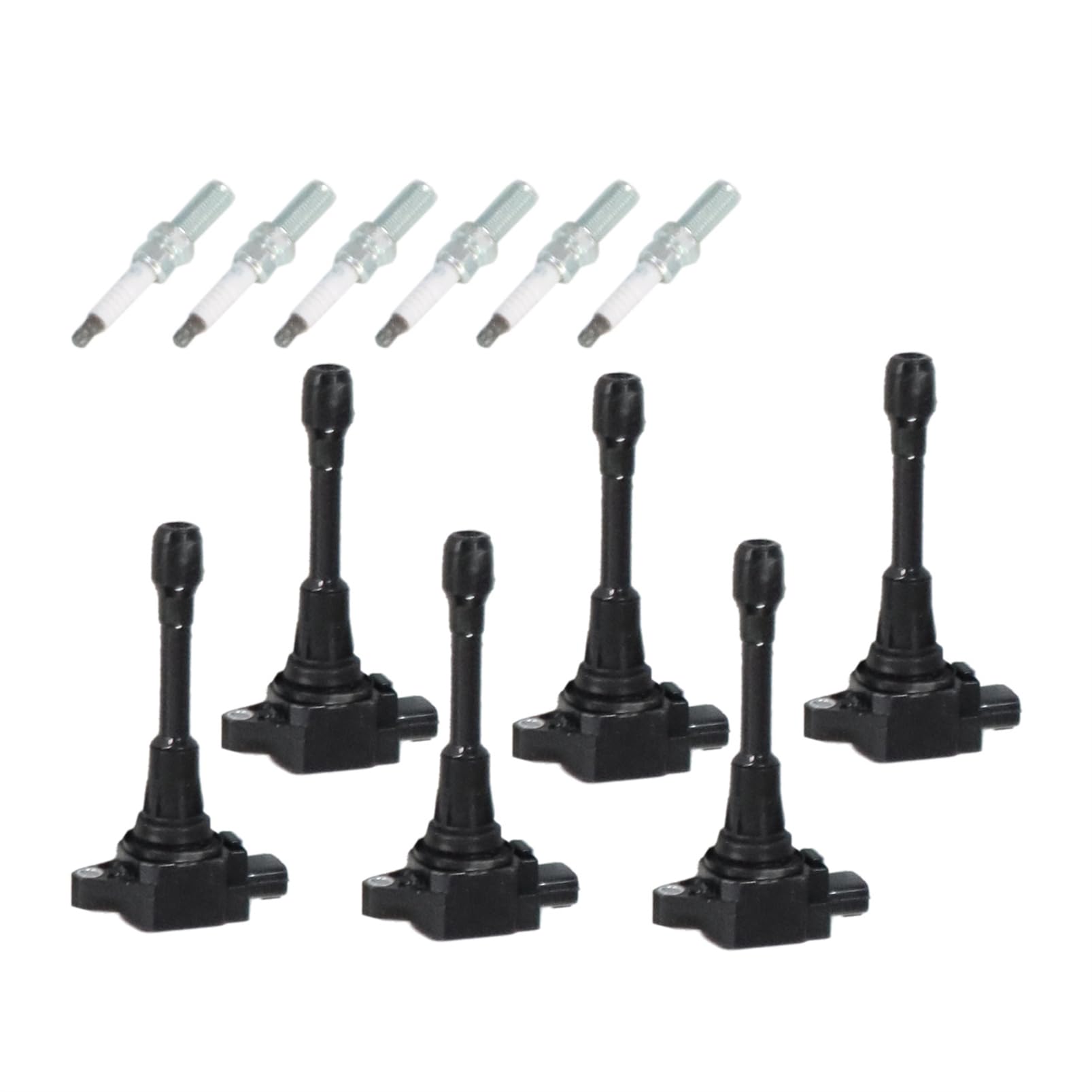 Yunnergo Uf550 C1670 6 X Ignition Coil + 6 X Spark Plug Compatible With Altima Maxima Murano Pathfinder Quest Ex35 Fx35 G25 G35 Jx35 M35 M35H Q50 Q70 Qx60 350Z 3.5L V6