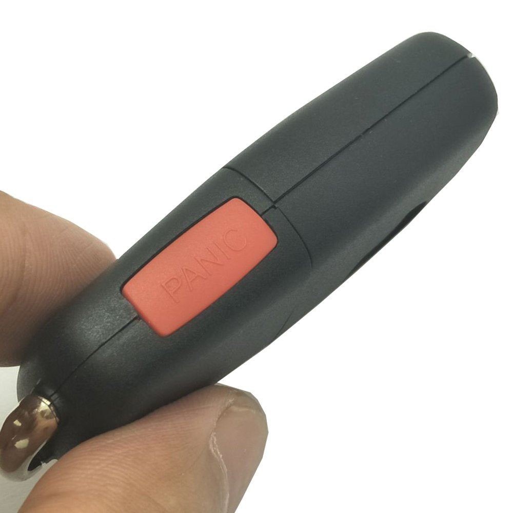 Arruweer Black Replacement Key Fob Shell Case for VW Jetta, Passat, Golf, Beetle, Rabbit, GTI, CC, EOS - 4 Buttons Keyless Entry with Uncut