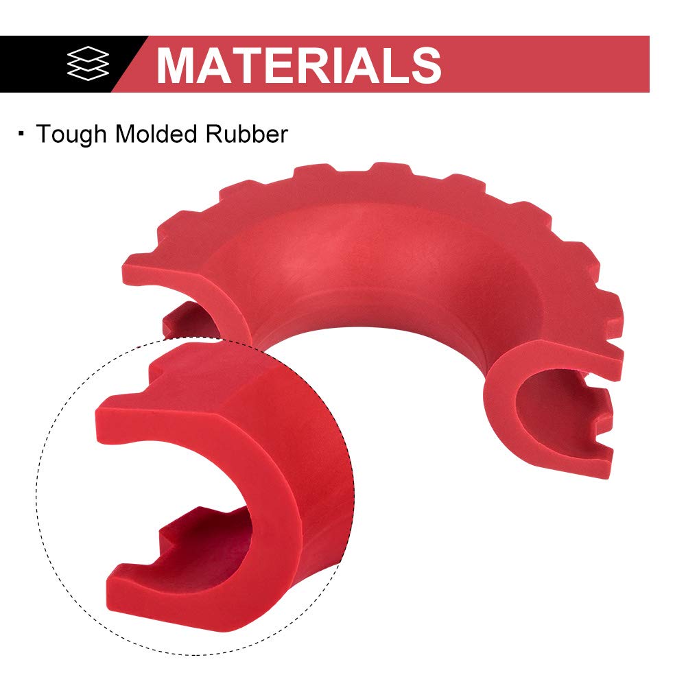 Bunker Indust D Ring/Shackle Isolator Kit,1 Pair Red D-Ring Isolator And 4 Pcs Washers Dring Cover Fit For 3/4'' Shackle Hooks 4