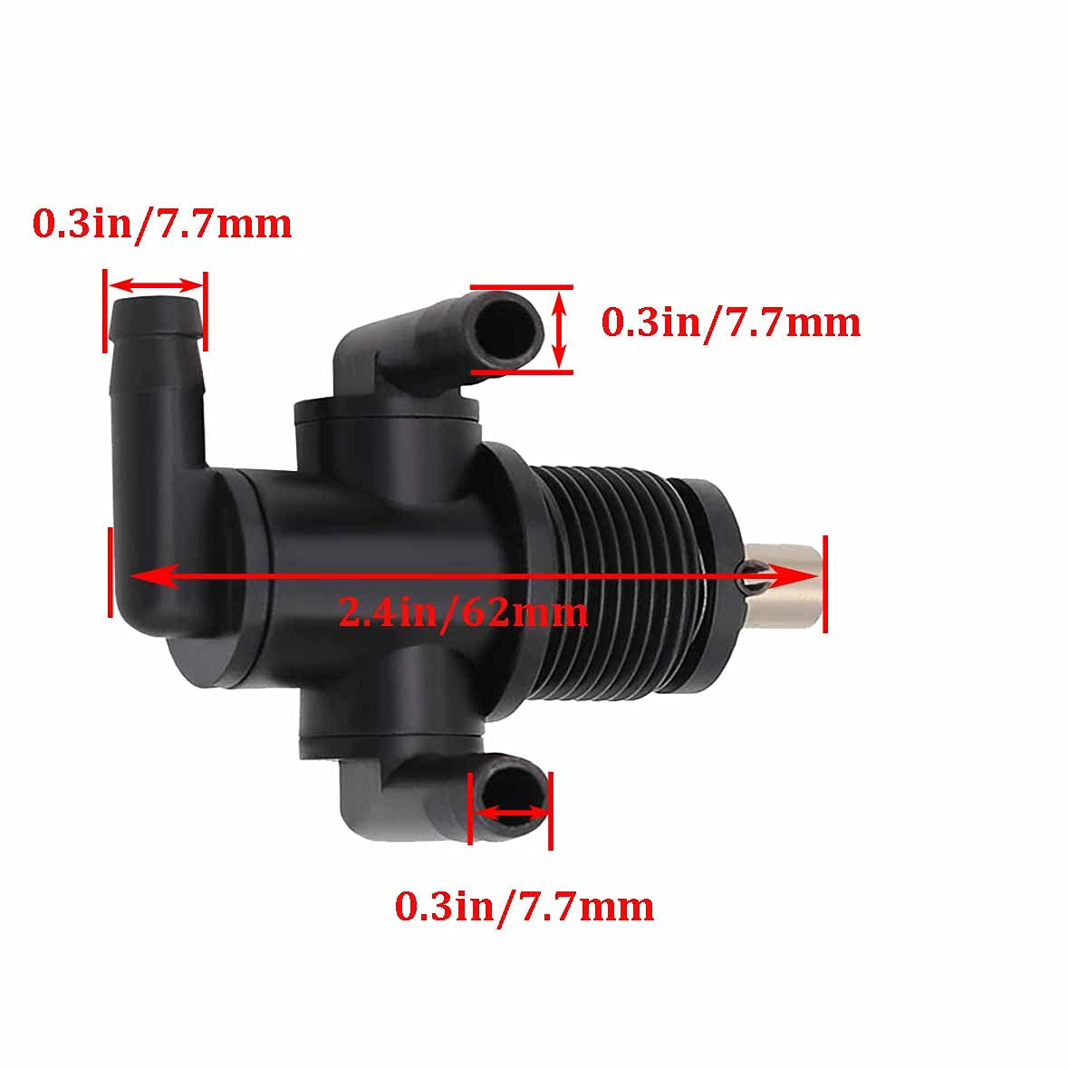 3-Way Petcock Tank Fuel Shut-Off Valve Switch 7052161 Replacement For Polaris Atv Sportsman 335 325 330 400 500 600 700, With Pl