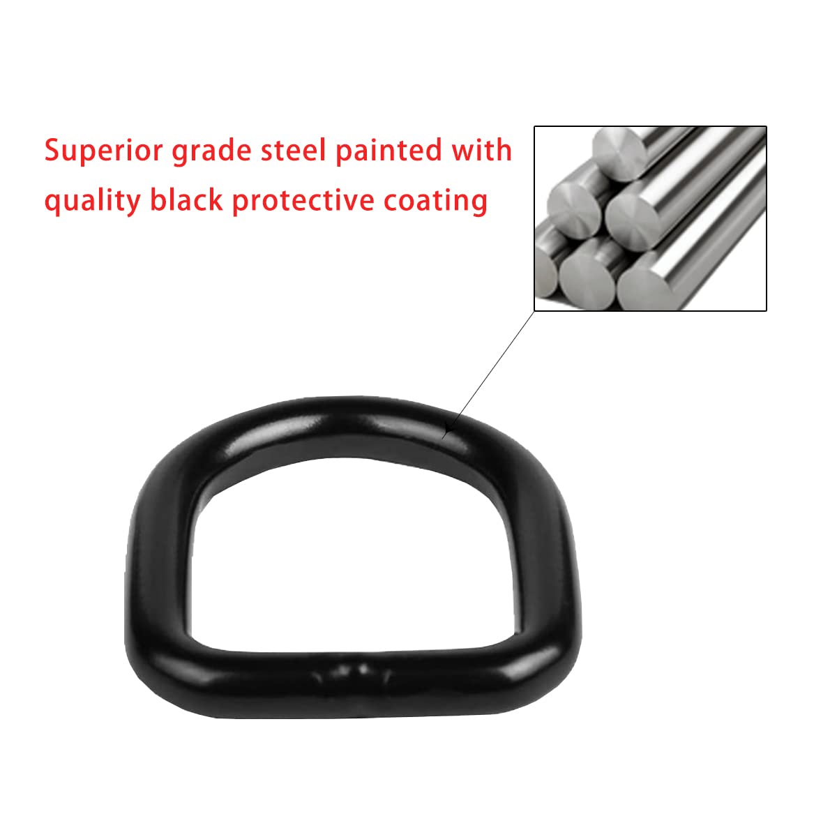 Moly Magnolia D Rings Tie Down Anchors Hooks For Trailer, Stainless Steel Enclosed Points Pickup Camper Surface Mount Truck Bed