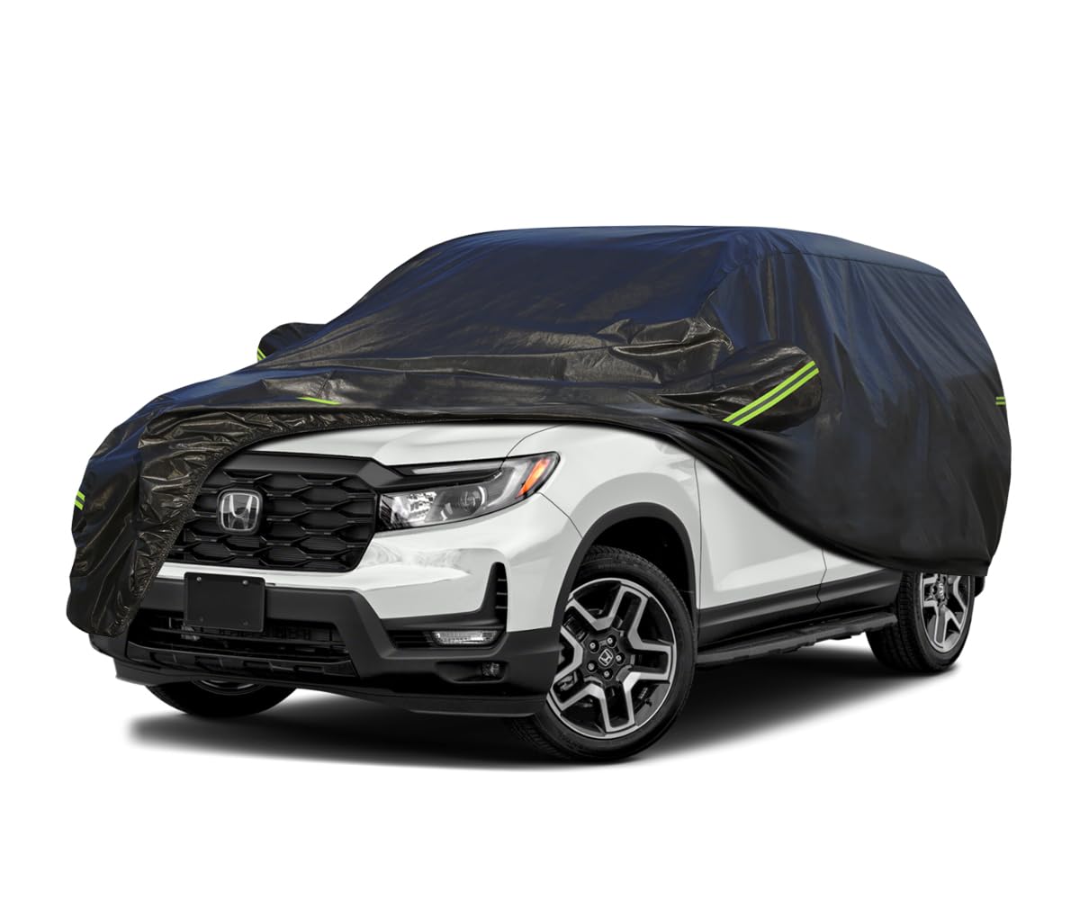 Koukou Waterproof Suv Car Cover Suitable For Honda Passport From 2019 To 2025, 7 Layers Windproof All Weather Waterproof Outdoor