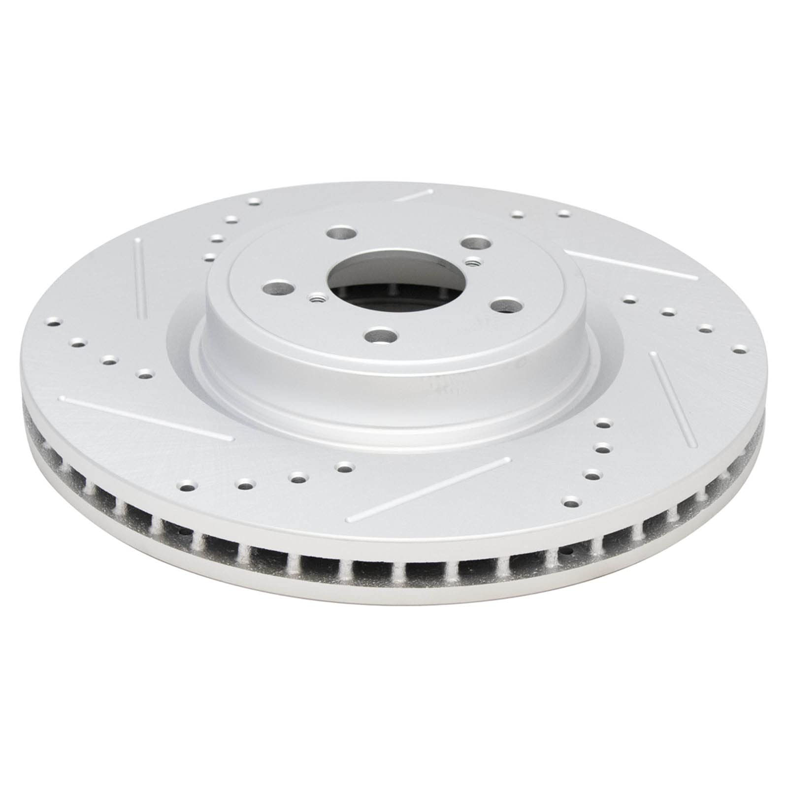 Trq Front Performance Brake Rotors Set Premium G-Coated Cross Drilled & Slotted Compatible With 2014-2018 Subaru Forester 2005-2