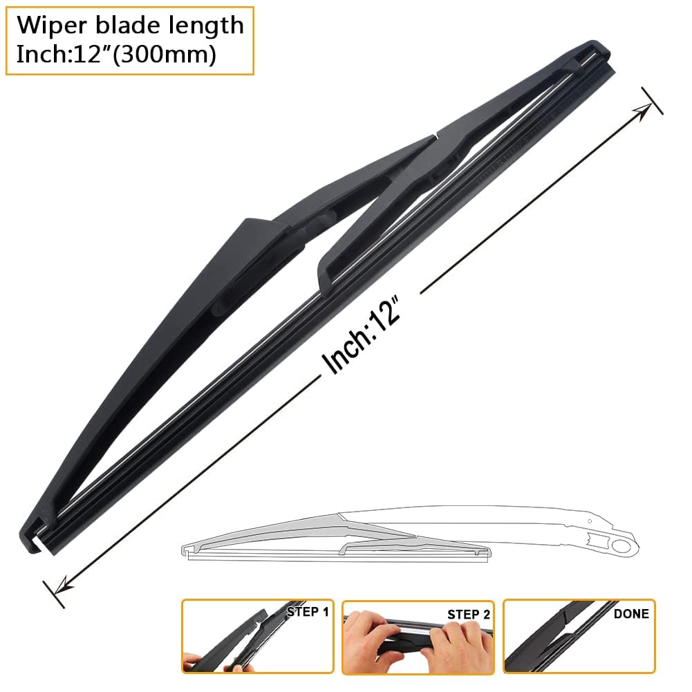 Autoboo 26''+17'' Windshield Wipers With 12'' Rear Wiper Blade Replacement For Nissan Rogue Pathfinder 2013 2014 2015 2016 2017