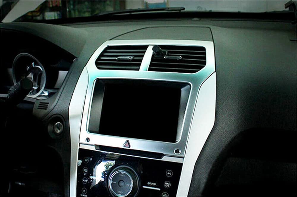 L2R For Ford Explorer 2011 2012 2013 2014 2015 Car Interior Accessories Dashboard Console Navigation Cover Frame Trim Abs Matte 1Pc