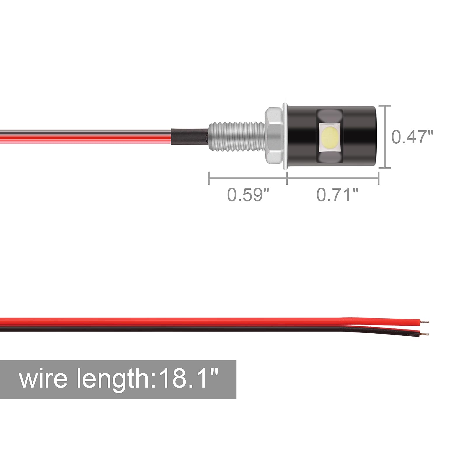 Kinstecks [Upgraded Version 2Pcs License Plate Light 5050 Smd Led Bulb Screw Bolt Led Waterproof Number Plate Light For Car Motorcycle Motorbike Truck Rv Atv-Cool White