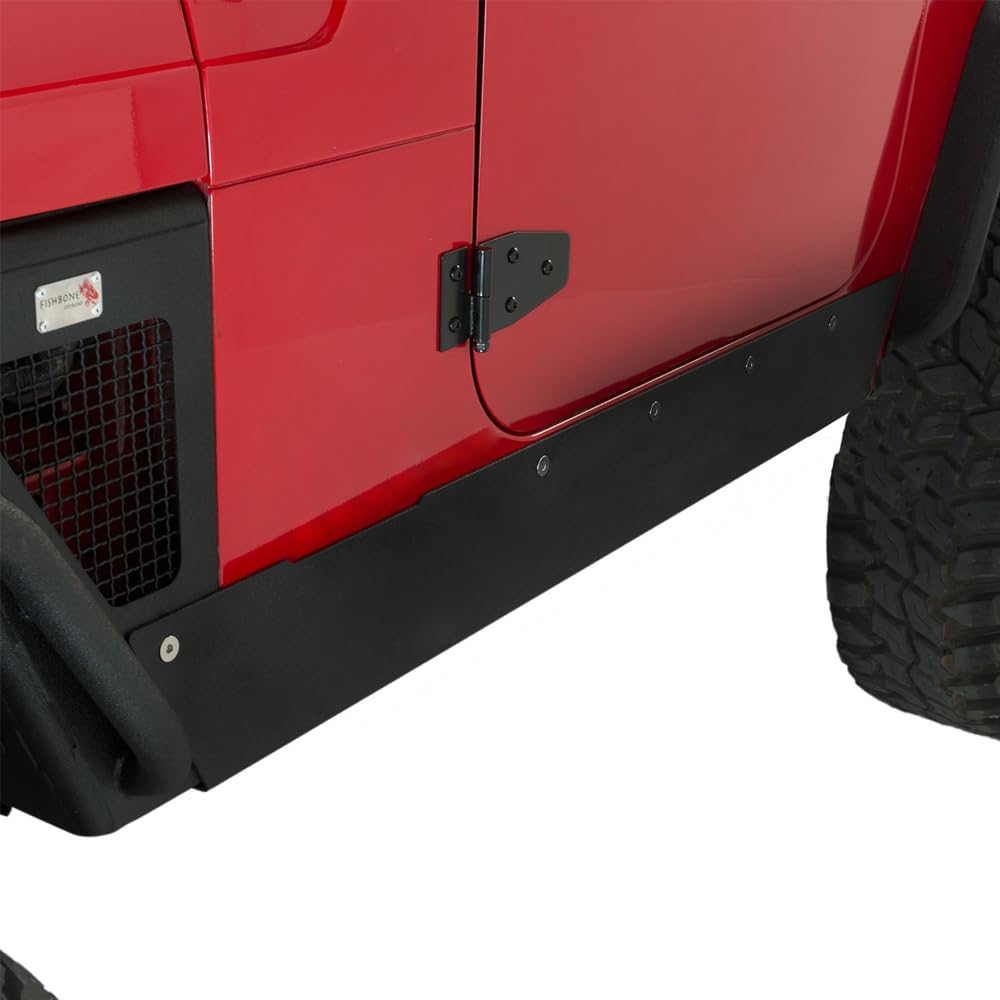 Hooke Road Rock Slider Armor Rocker Panel Guards Compatible with Jeep Wrangler TJ 1997-2006 (Exclude 04-06 TJ Unlimited/LJ) Clad