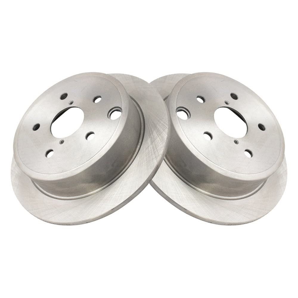 Trq Rear Brake Rotors Set Solid Compatible With 2019-2022 Toyota C-Hr