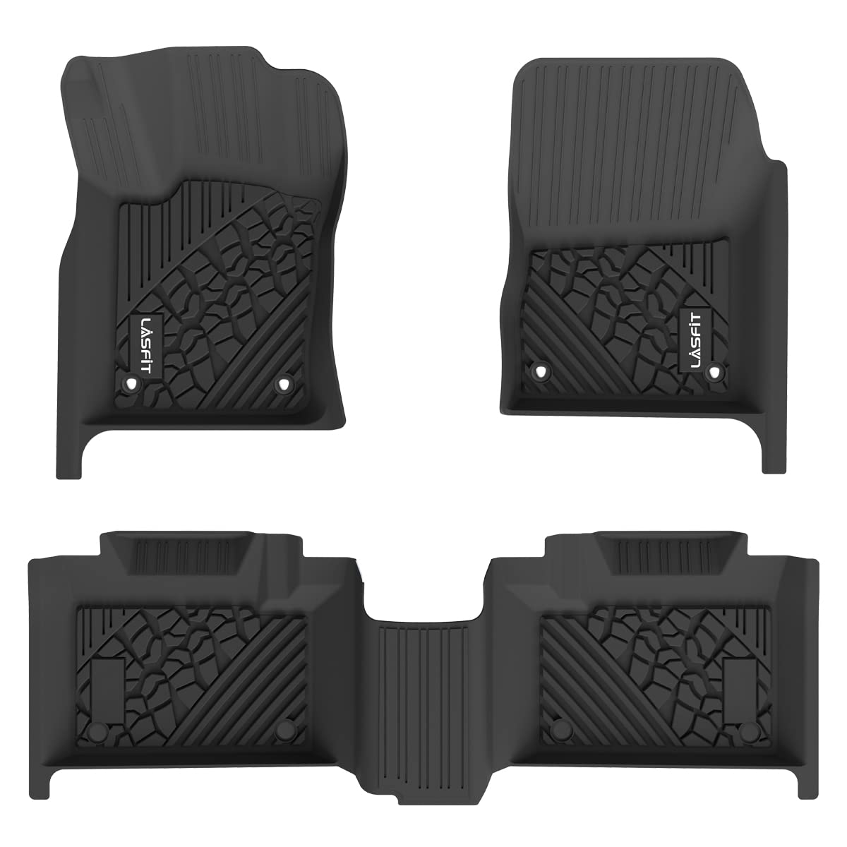 Lasfit Floor Mats For Jeep Grand Cherokee 2013-2015, For Dodge Durango 2013-2015 (Not For 6-Seat), All Weather Tpe Custom Fit Ca