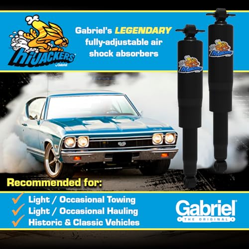 Gabriel 49131 Hijackers Rear Adjustable Air Shock Absorbers Fits American Motors; Buick; Cadillac; Chevrolet Bel Air, Caprice, C