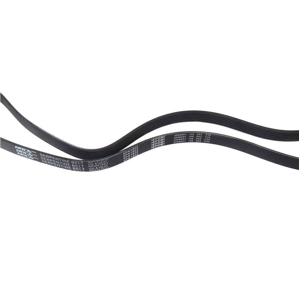 MOCA 6PK1805 EPDM Serpentine Belt Compatible with 1992 Oldsmobile Cutlass Supreme 3.1L & for Jeep Grand Cherokee 1994 4.0L