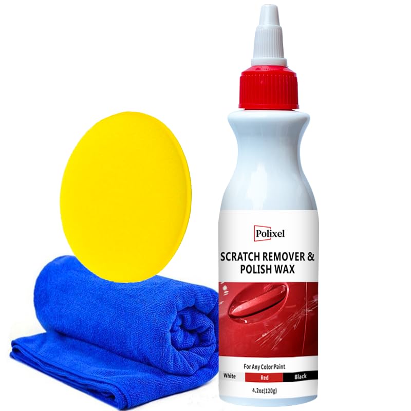 POLIXEL Car Scratch Remover for Vehicles Paint Scratch Repair Wax Auto Scuff & Swirl Remover Polishing Rubbing Compound with Pad