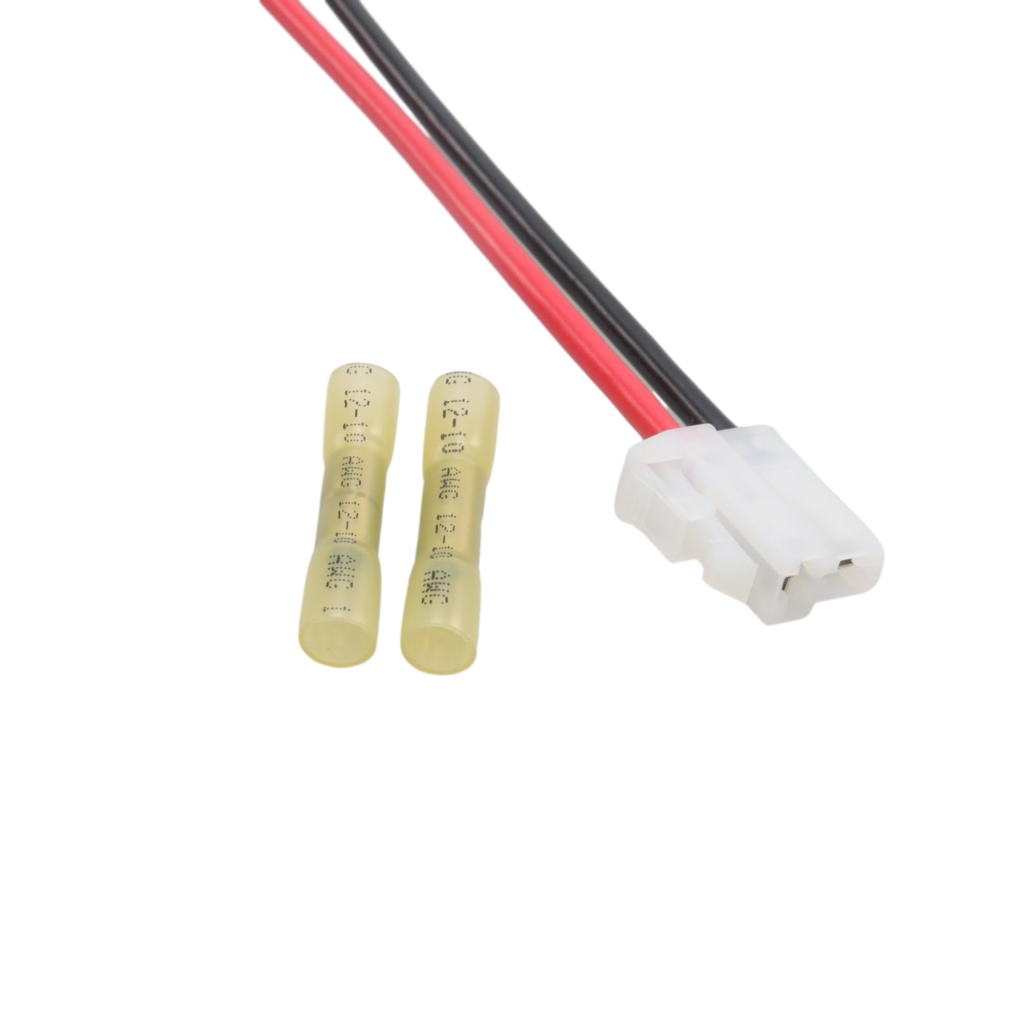 AITKEN Universal Cooling Fan Connector Pigtail Harness Compatible with SPAL Electric Fans, Thicker Wire, 12AWG, 2-pin Jack, Wire