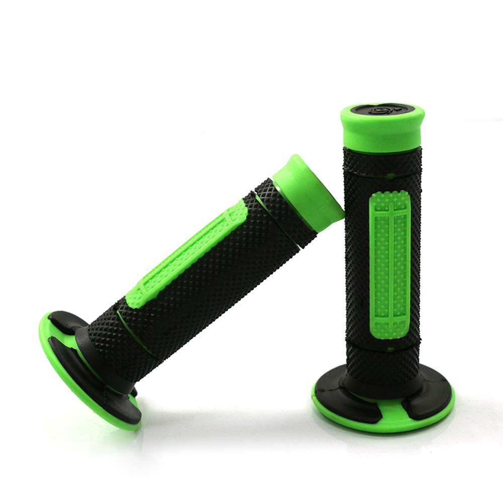 Copart 7/8' Hand Grips Throttle Bar Grips For Motorcycle Atv Dirt Pit Bike Motocross Handlebar Grip For Kawasaki Kx65 Kx85 Kx125 Kx250 Kx250F (Green)