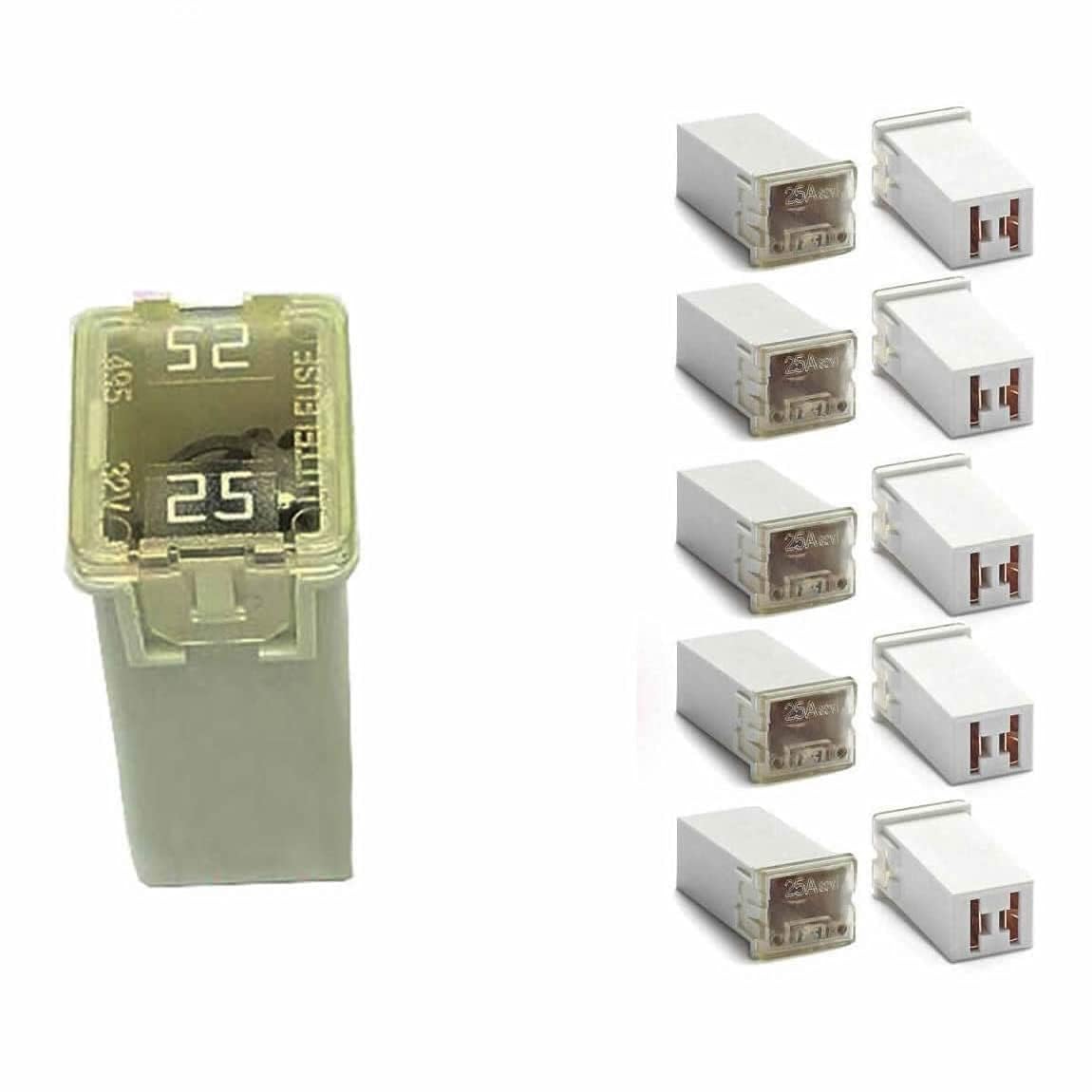 Jcase Fuse Kit Mini Jcase Fuse Assortment High Profile 25A Fit For Ford Chevy/Gm Nissan And Toyota Pickup Trucks Cars And Suvs