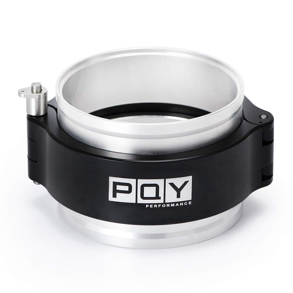 PQY 2.5 Inch Aluminum Quick Release V Band Clamp with Flange Intercooler Pipe Clamp Throttle Union Sleeve