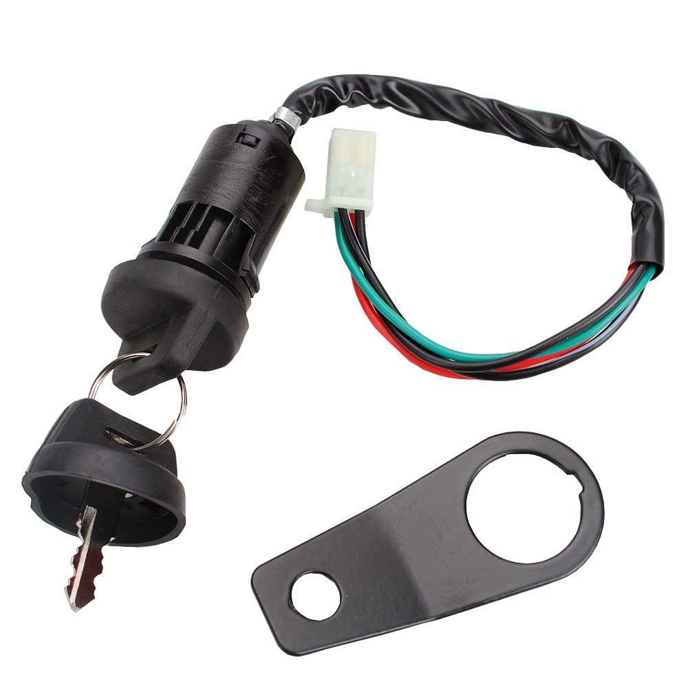 4-Wire Key Ignition Switch +Fixed Support Super Pocket Mini Dirt Pit Bike ATV Motocross Pocket Rocket Motorcycle Pocket Bike