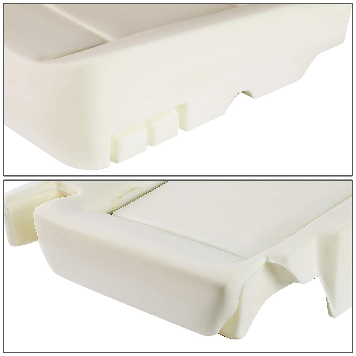 Auto Dynasty Vinyl Cloth Bucket Seat Bottom Lower Cushion Pad Compatible with Dodge Ram 1500 2500 3500 4500 5500 Pickup Truck 06-10, Front Driver Side, White