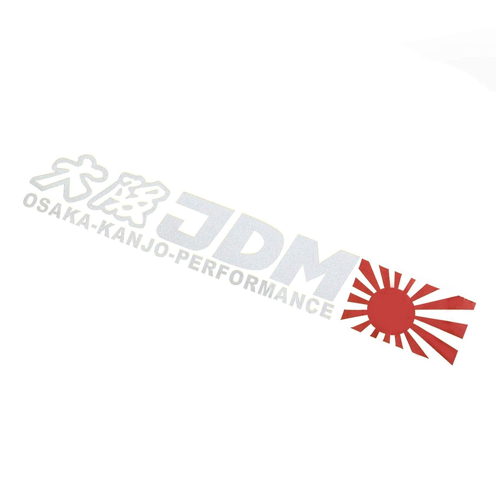 Xotic Tech Osaka-Kanjo-Performance Letter Decal Rising Sun Jdm Vinyl Sticker Decoration Universal Fit (7.87’’ X 1.34)