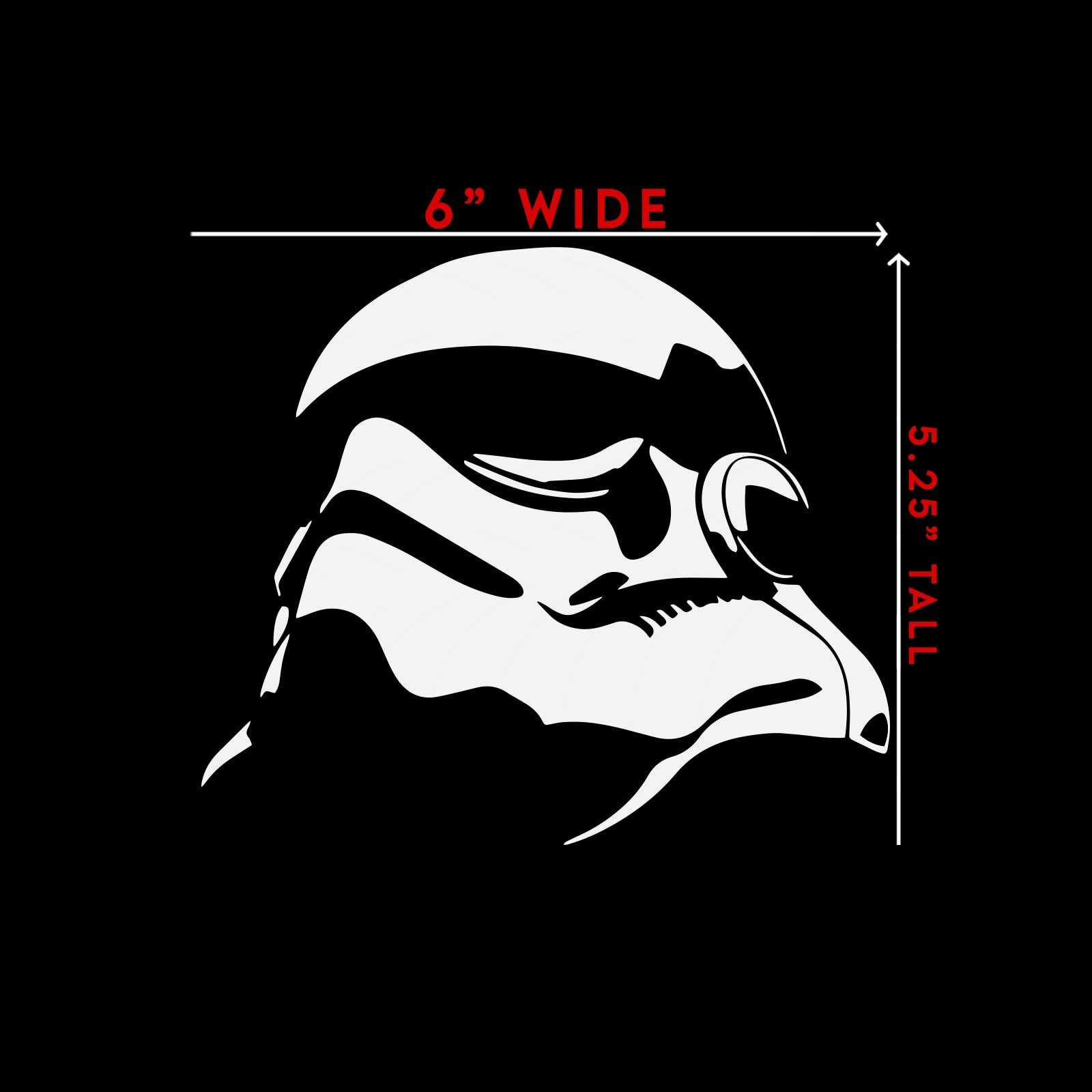 Storm Trooper Sw Helmet - Sticker Decal Notebook Car Laptop 6'' X 5'' (White)