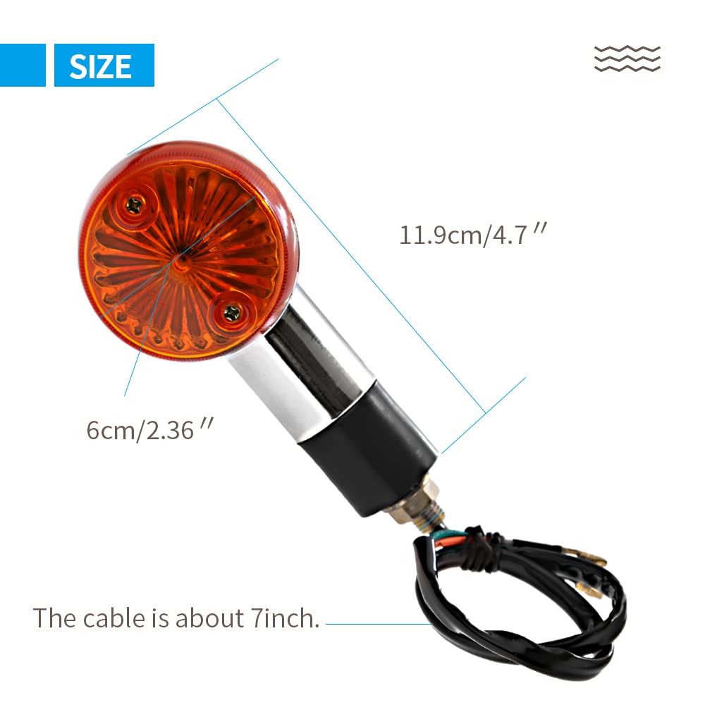 Motorcycle Turn Signal Indicator Amber Lights Amber Chrome Bullet Front Rear Compatible With Honda Fury Interstate Nighthawk Reb