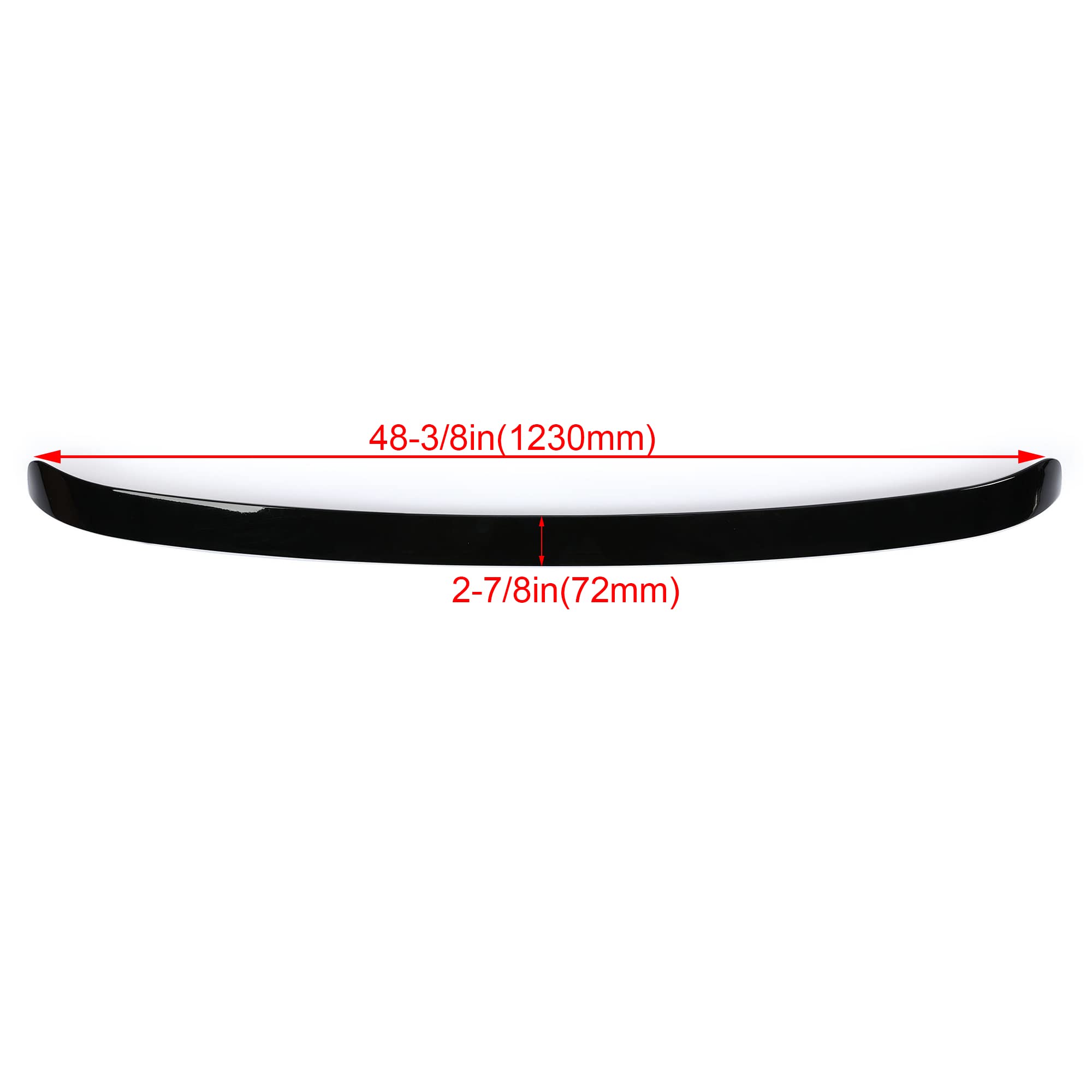 Kuafu Rear Roof Spoiler Compatible With 2018-2023 Toyota Camry All Model Rear Window Visor Roof Spoiler Black Plastic