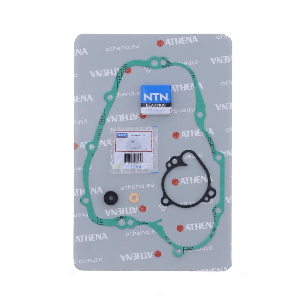 Athena Parts Water Pump Gasket Kit With Bearings For Kawasaki Kx 80, 85, 100, Black