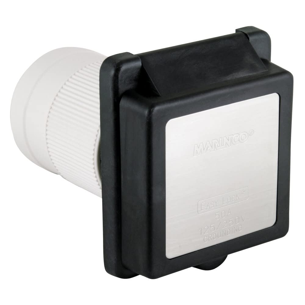 ParkPower Marinco / 6353ELRV.BLK 50 Amp 125/250V Stnd Rv Inlet