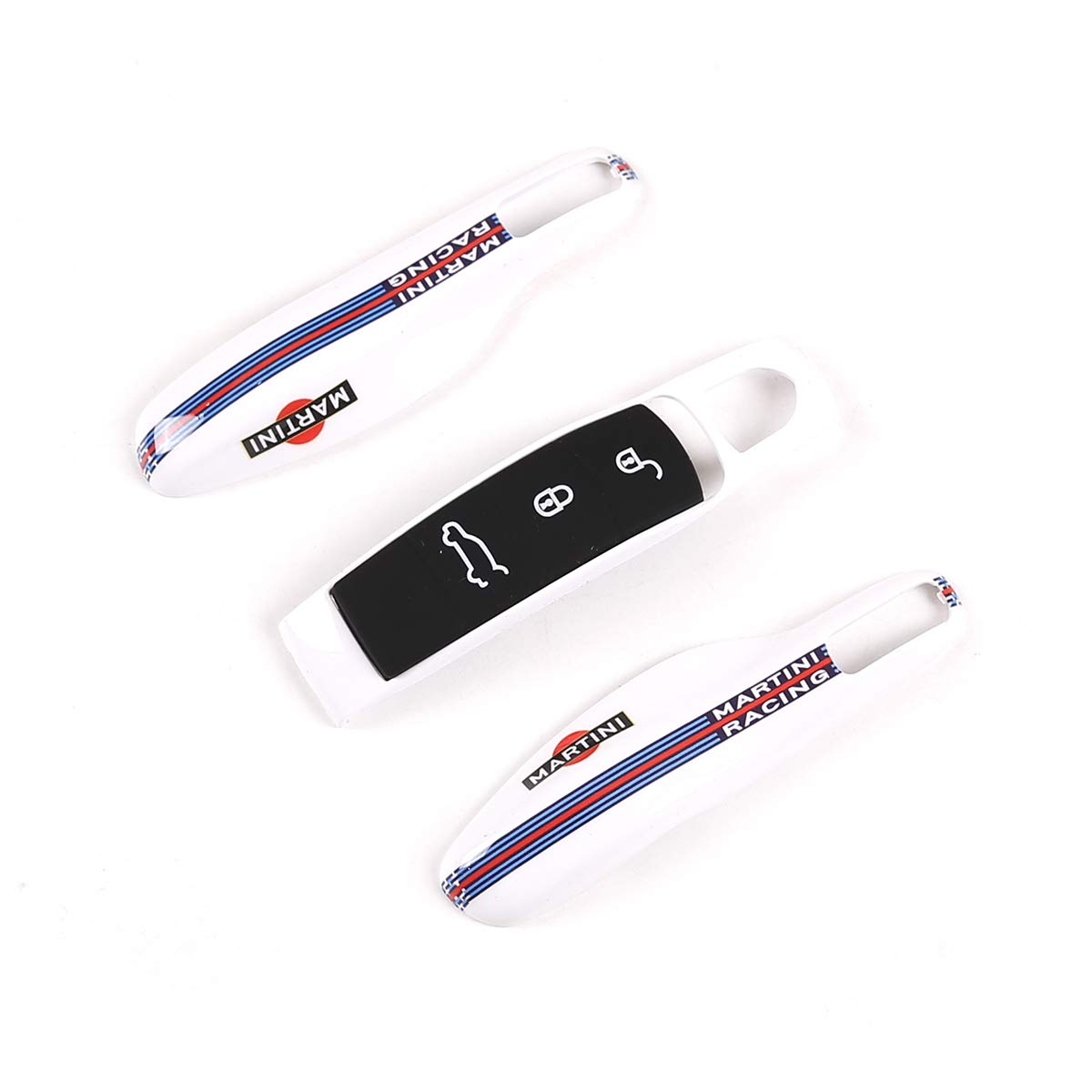 Cheya Car Key Case Keyshell Covers For Porsche Panamera,Cayenne,Macan,Boxster,Cayman,718,911 (Martini, Style A)