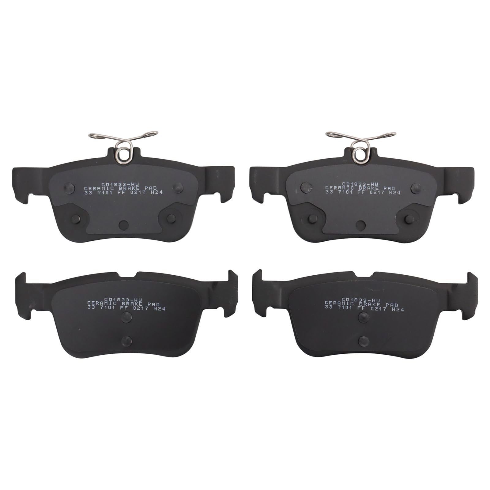 TRQ Premium Posi Ceramic Brake Pad Rear Set for Ford Edge Fusion Lincoln MKC MKZ
