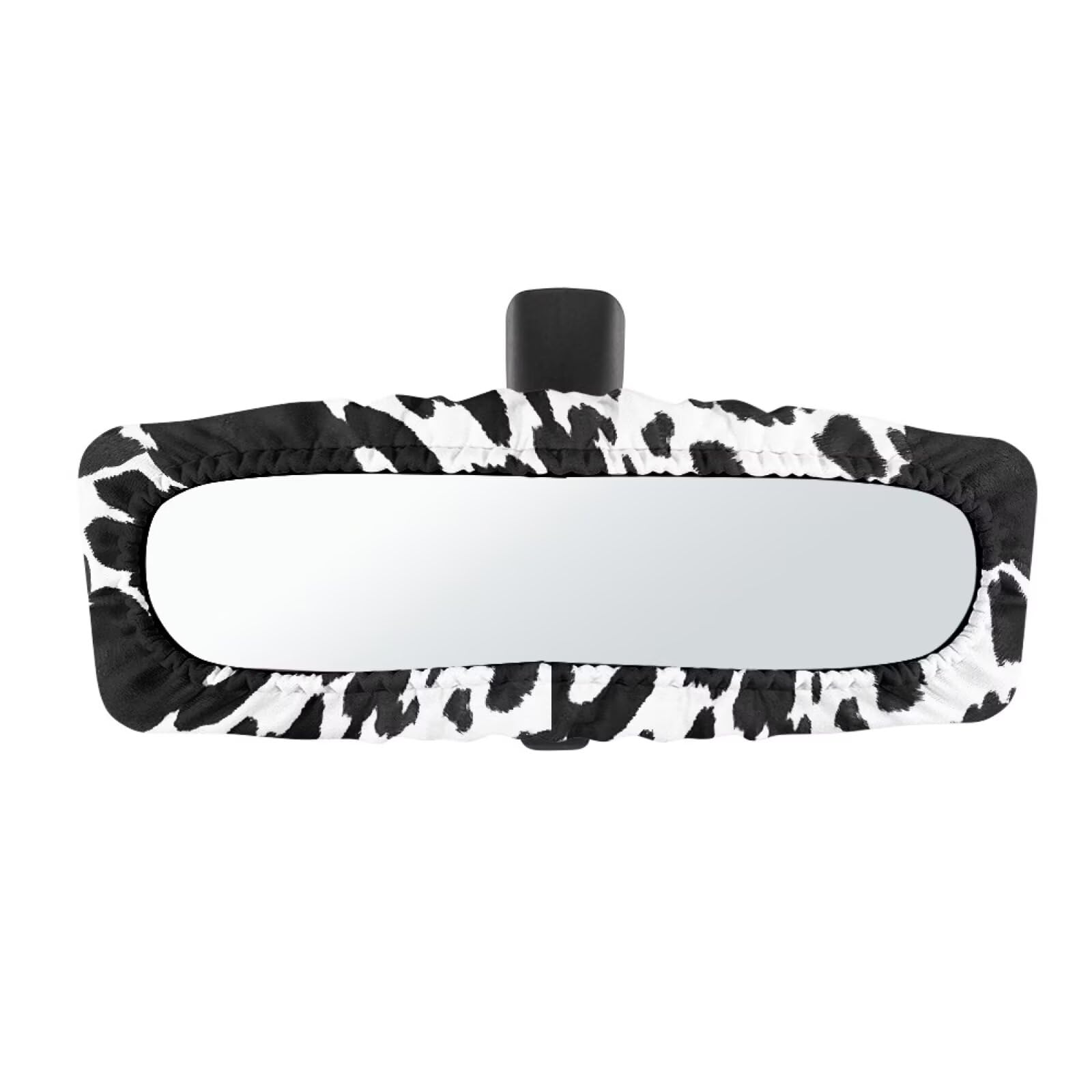 Huisefor Cow Print Car Rearview Mirror Cover Fashion Rear View Mirror Protector Decorative Accessories For Girls Elastic Automot