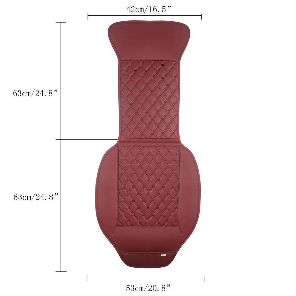 Black Panther Car Seat Cover, Luxury Car Protector, Universal Anti-Slip Driver Seat Cover With Backrest(1 Piece, Red Wine)