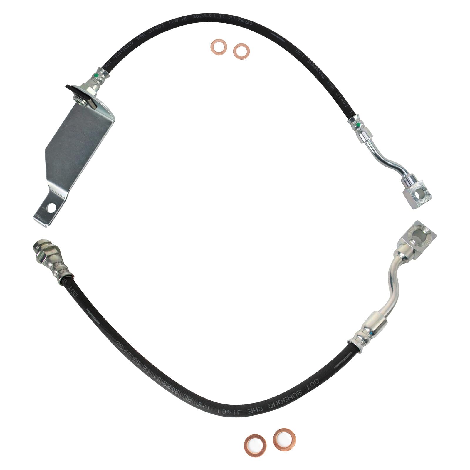 Trq Rear Brake Hose Compatible With Chevrolet Silverado Suburban Gmc Sierra Yukon