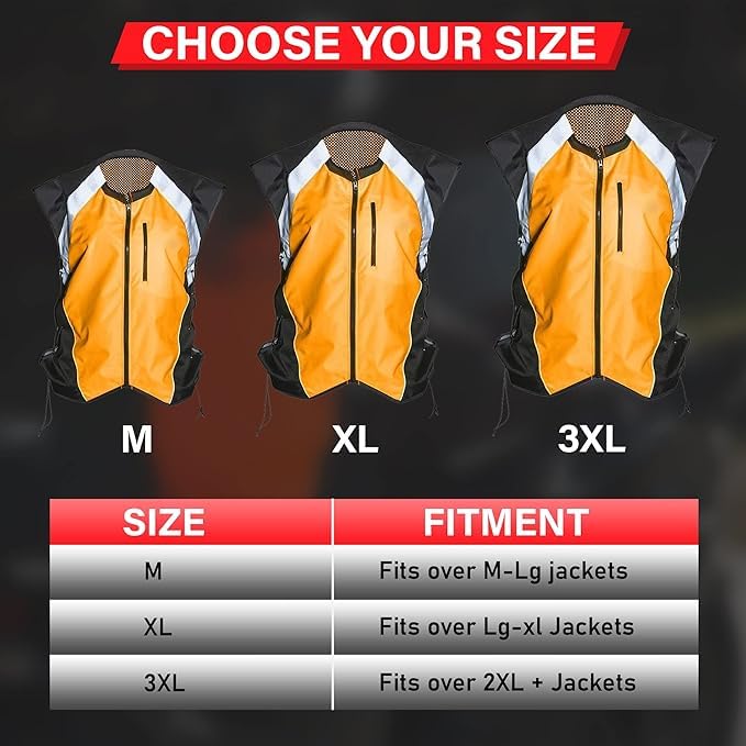 Badass Moto High Vis Vest Reflective Motorcycle Vest. Yellow. Size X-Large - Can Be Worn Over Large - Xl Jackets. Adjustable Sid