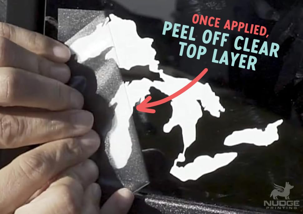 Great Lakes Sticker Michigan Car Decal Premium Heavy-Duty Weatherproof Vinyl For Bumpers, Windows, Laptops, Water Bottles Or Coo