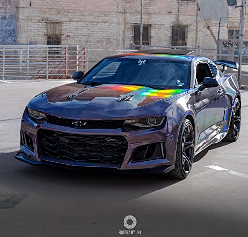 Vvivid+ Hex Holographic Chrome Car Wrap Vinyl (1Ft X 5Ft)