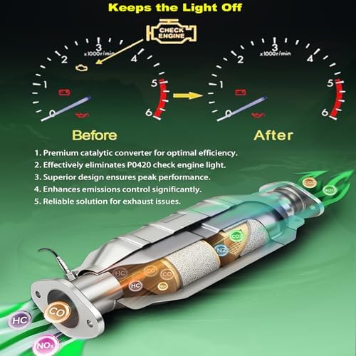 ECHO AUTOMILES Front & Rear Catalytic Converter Compatible with Frontier/Pathfinder/NV1500/NV2500/NV3500 2005-2018, Xterra 2005-