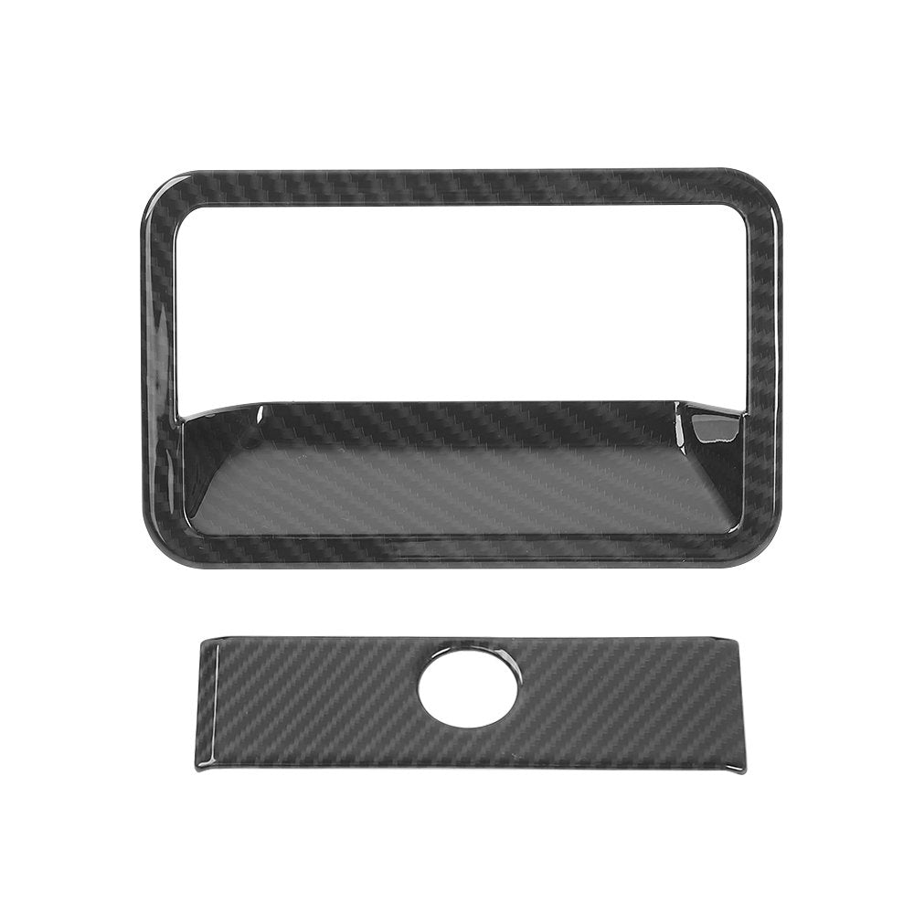 Voodonala For Ford F150 2015-2020 Carbon Fiber Black Style Co-Pilot Organizer Storage Box Control Cover For Ford F150 2015-2020