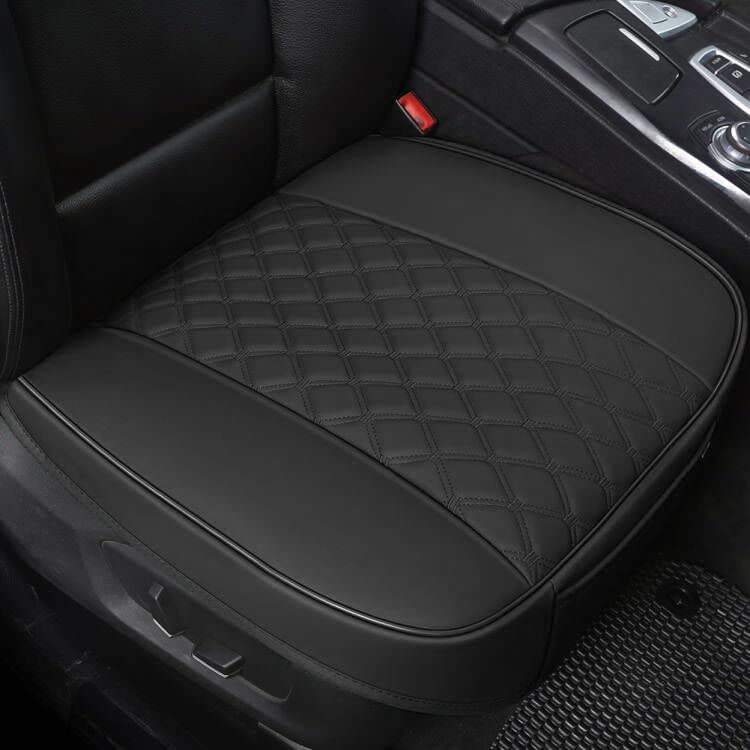 Black Panther Pu Car Seat Cover, Front Seat Protector Compatible With 90% Vehicles,Embroidery,Anti-Slip & Full Wrapping Bottom (