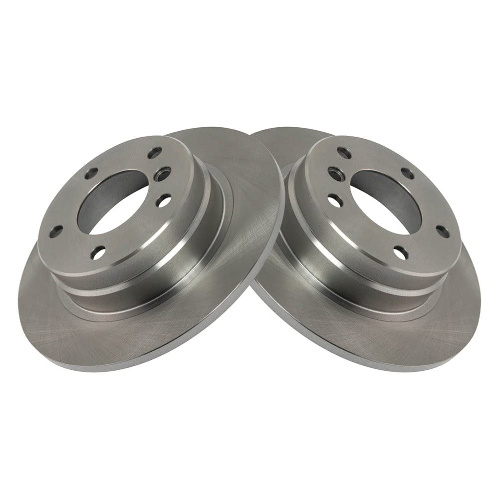 Trq Rear Brake Rotors Set Solid Compatible With 1992-1998 Bmw 318I 1992-1997 318Is 1998-1999 323I 323Is 1992-1995 325I 325Is 199