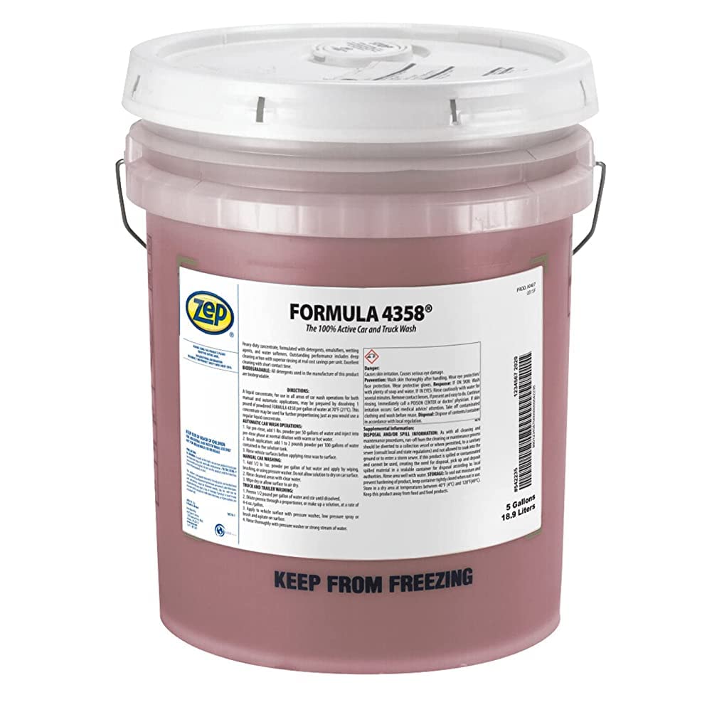 Zep Formula 4358 Heavy-Duty Powdered Car And Truck Wash - 1 Pail - 40737